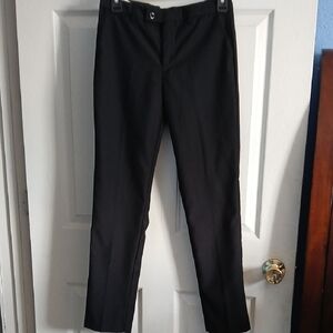 Boy's Black Formal Straight-Leg Dress Pants